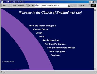 Church of England web site