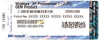 Windows XP Pro COA no media box